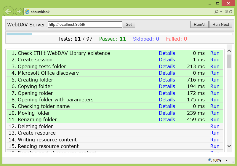 Executing of Integration tests