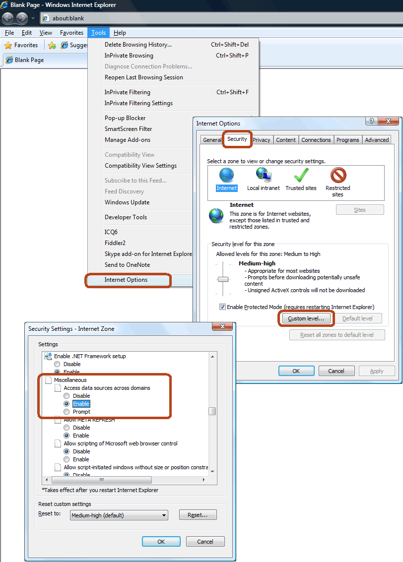 Cross-Origin Requests (CORS) in Internet Explorer, Firefox 