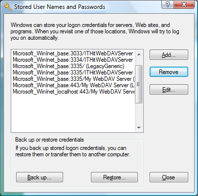 How to Delete Cached User Credentials