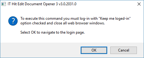 If cookie is not found the ptrotocol app will show message offering to navigate to the login page and check the "keep me loged-in" checkbox.