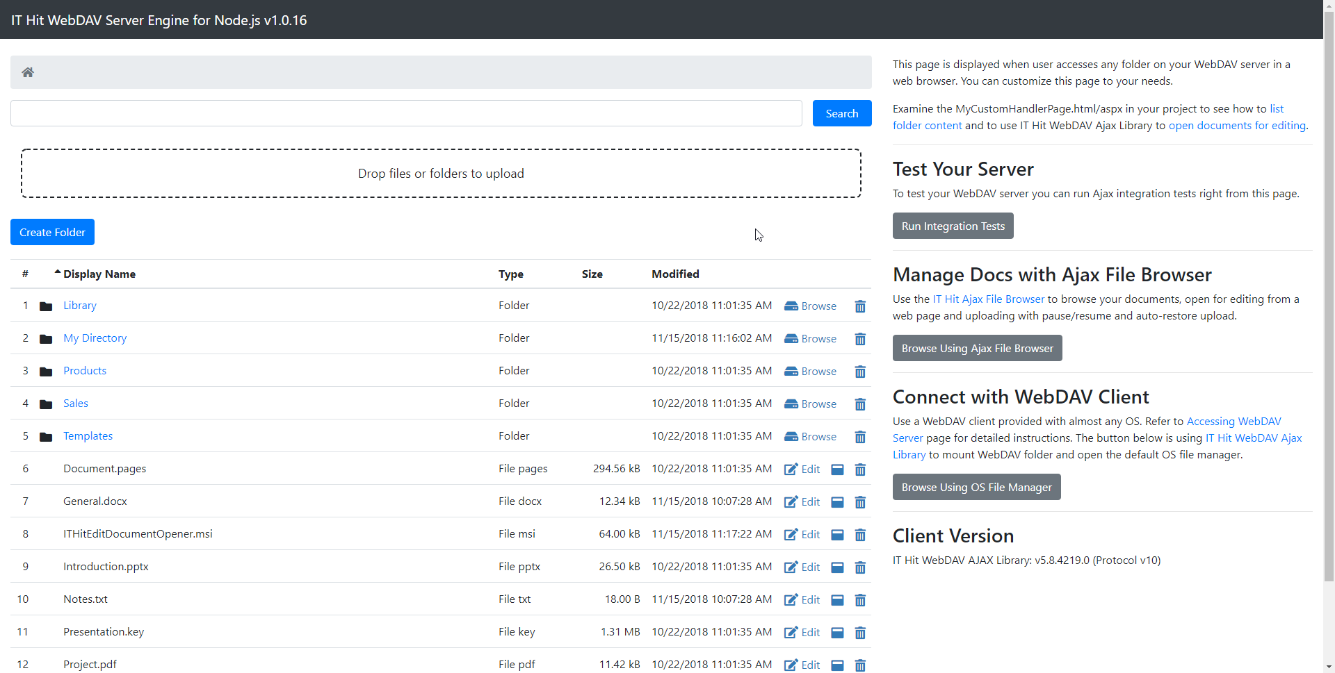 FileStorage Example