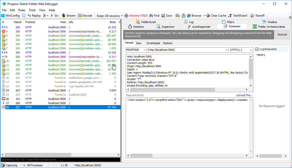 Fiddler debugging tool