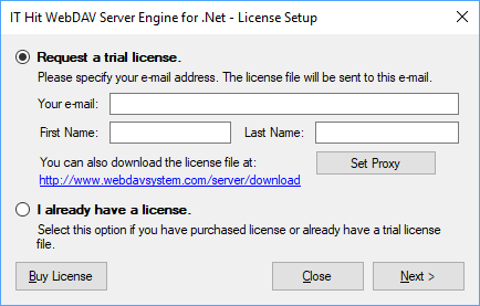 Set license