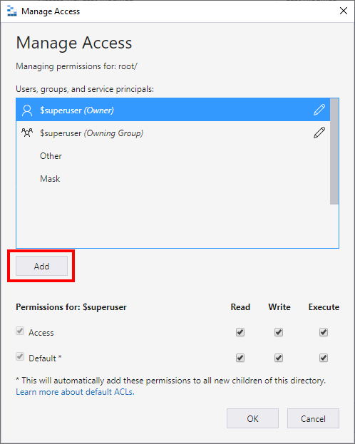 Select Azure AD group to add to Azure Data Lake container
